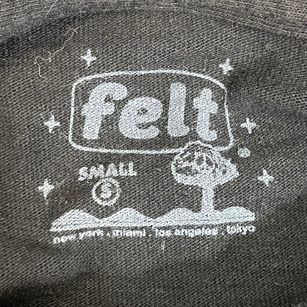 FELT Sad Clown Graphic‎ T Shirt Mens size Small Black Streetwear Tee Shirt - Picture 3 of 6
